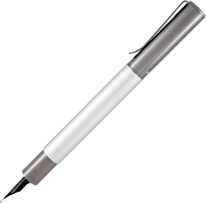 Monteverde USA Ritma Fountain Pen in Silver – Fine Nib, Smooth JoWo Stainless Steel, Refillable Ink Cartridge/Converter – Ideal for Everyday Writing & Journaling