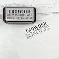 Self Inking Modern Address Stamps | Custom Return Address Stamper (Magazine Serif, Xtra Large)
