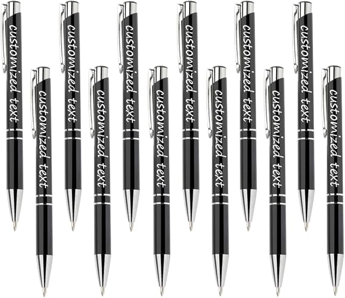 Yucold Customized ballpoint pens in bulk, personalized ballpoint pens with free engraving, for use in companies, enterprises, graduation anniversaries (Black,39)