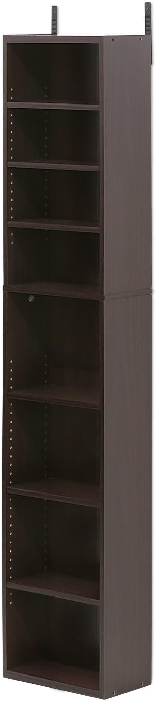 FURINNO Indo 8-Tier Media Tower, Espresso