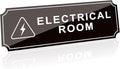 Electrical Room Door Sign for Business，Self-Adhesive Durable Modern Electrical Closet Room Sticker for Home, UV and Weather Resistant Authorized Personnel Only Signs for Business ，Workplace