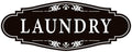 Laundry Room Door Sign for Business and Home，Self-adhesive Waterproof Cute Laundry Room Door Sticker Decals for House, Apartment, Hotel Laundromat Decor（Black）