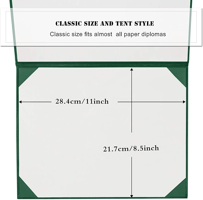 Diploma Cover 8.5” x11” Diploma Holder of Graduation Leatherette Padded Certificate（Tent Style),40-Pack
