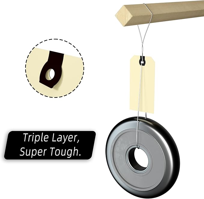 INNOVART Shipping Tags - Double Wired 2 3/4' x 1 3/8', Manila Wire Tags with Reinforced Eyelet, Case of 1000