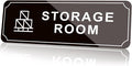 Storage Room Door Sign for Business, Self-Adhesive Durable Modern Storage Room Sticker, UV and Weather Resistant Authorized Personnel Only Signs for Home, Business, Restaurants, Private Area