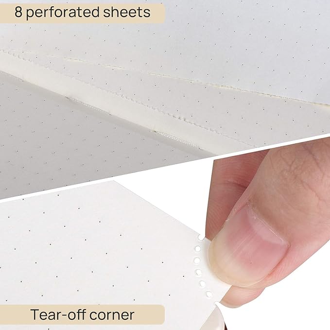 POPRUN Spiral Dotted Journal Notebook, [A5-5.75'' x 8.25''] - 120 GSM Thick Paper, 141 Numbered Pages, Hardcover for Men & Women with Pocket, Index Tabs, 8 Perforated Sheets, Violet