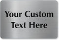 SmartSign Custom Steel Sign - 4" x 6", 40 mil Stainless Steel Metal, Personalized Engraved Sign for Business, Office, Door, Wall, Heavy-Duty Premium Engraved Steel Plaque, Silver and Black