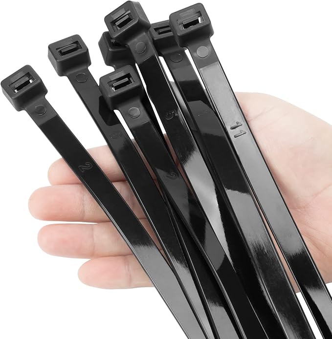 XINGO 60 inch Blcak Long Zip Ties Heavy Duty 20 PCS, 250 lbs Ultra Strong Plastic Wire Ties, Large Cable Ties Extra Long Tie Wraps, Indoor and Outdoor UV Resistant