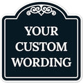 Custom Decorative Sign, Personalized Metal Sign for Business, Driveway, Home, Airbnb, Office Door Plaque, Black Background Sign, 24x24 Inches, ACM, Fade Resistant, Made in USA by Sigo Signs