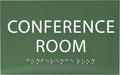 ADA CENTRAL SIGNS - 6" X4" Conference Room Sign - ADA Compliant Tactile Graphics Grade 2 Braille Text Privacy Sign | Wall Mount Plastic Meeting Signs For Schools, Hospitals, Offices, and Apartments