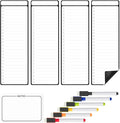 Mr. Pen- 4" x 12" Magnetic Dry Erase to Do List, 11 pcs, 4X Dry Erase to Do List White Board, 6X Colorful Whiteboard Markers and 6" x 4" Magnetic Whiteboard Note