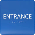 ADA CENTRAL SIGNS - 6" X6" Entrance Sign - ADA Compliant Tactile Graphics Grade 2 Braille Text Acrylic Wall Sign - Entry, Way in, Access Signs for Office, Hotel, Schools, Apartment, and Restaurants