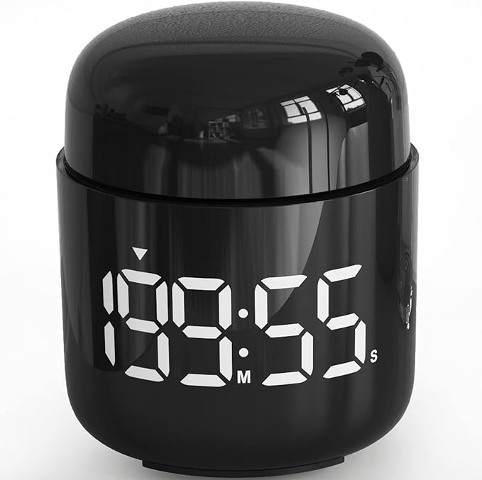 MeesMeek Digital Kitchen Timer,Countdown Countup Timer with Large LED Display Volume Adjustment,Timer for Cooking, Classroom Time for Kids and Teachers. (Black)