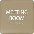ADA CENTRAL SIGNS - 6" X6" Meeting Room Sign - ADA Compliant Tactile Graphics Grade 2 Braille Text Acrylic Wall Sign - Privacy Interview Room Name Door Sign for Schools Hospitals Offices & Apartments