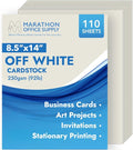 MOS Off-White Legal Cardstock Paper 8.5 x 14 Inch (110 Sheets) — Heavyweight 250 GSM Cover Stock for Certificates, Menus, Legal Documents, Crafts, Printer Compatible