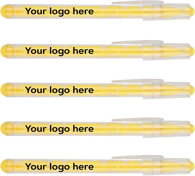 Custom Maze Ballpoint Pens – Personalized Puzzle Pens with Logo/Text – Promotional Pens for Events, Schools, Trade Shows – Fun Interactive Design (Yellow, 500 Count, Pack of 1)