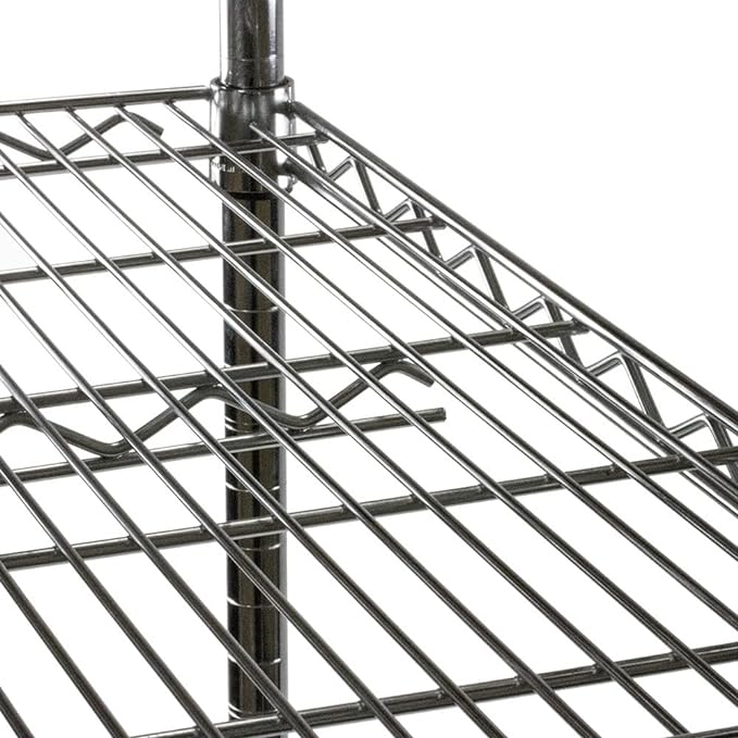 Shelving Inc. 8" d x 36" w Chrome Wire Shelving with 3 Tier Shelves, Weight Capacity 800lbs Per Shelf