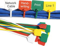8 in Marker Nylon Cable Ties, Plastic Water Proof Tags, Self-Locking Written-on Cable Marker, Security Seals Label for Cabling, Wire Marking Label, Shipping Hanging Tags - Blue/ 100pcs