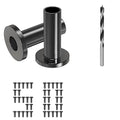 50 Pack Cable Railing Protector Sleeves for 1/8” Deck Railing System, Black Cable Railing Kit Hardware for Wood Post, T316 Stainless Steel Marine Grade DB58