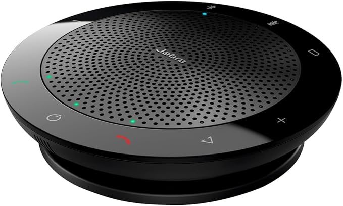 Jabra Speak 510 (2025 Edition) Portable, USB or Wireless Bluetooth Speaker for Meetings and Calls with Crystal-Clear Sound, Works with All Meeting Platforms - Microsoft Teams, Google Meet, Zoom, Black