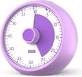 Visual Timer for Kids 60-Minute - Countdown Timer with Optional Alarm, Focus Tool for ADHD & Autism, Time Management for Homework, Chores, Office, Kitchen, Teaching & Study Routines (Purple)