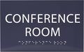 ADA CENTRAL SIGNS - 6" X4" Conference Room Sign - ADA Compliant Tactile Graphics Grade 2 Braille Text Privacy Sign | Wall Mount Plastic Meeting Signs For Schools, Hospitals, Offices, and Apartments