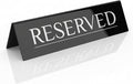 6 Reserved Table Signs – Black Stainless Steel with Silver Mirror Lettering | Elegant, Durable & Reusable Reserved Signs for Wedding Receptions & Restaurants | Wedding Accessories & Restaurant Supplies by Adaptic Group®
