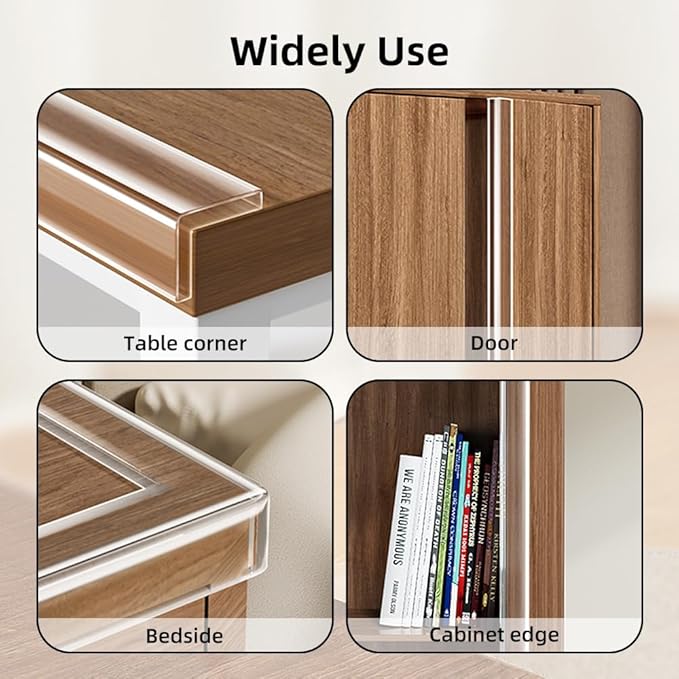 Baby Proofing Edge Protector for Kid Clear Edge Protector Strip Safety Corner Guards Child Proof Corner Bumper for Furniture 1.2in x 9.84ft