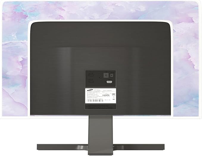 Baocicco Violet Marble Waterproof 75 Inch TV Dust Cover Anti-Static Dustproof Abstract Creative Desigen Television Accessories TV LCD Screen Texture TV Decoration for LED LCD OLED TVs