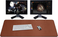 ZORESYN XXL Desk Mat - 43.3"x19.7" PU Leather Desk Pad for Office & Home, Waterproof and Durable Desk Protector for Keyboard and Mouse (Light Brown)