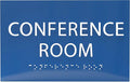 ADA CENTRAL SIGNS - 6" X4" Conference Room Sign - ADA Compliant Tactile Graphics Grade 2 Braille Text Privacy Sign | Wall Mount Plastic Meeting Signs For Schools, Hospitals, Offices, and Apartments