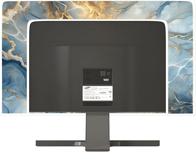 Baocicco Gold Blue Waterproof Screen TV Cover 58, 59, 60 Inch Modern Full Body Covers for Television Screen Panel Case TV Sleeve Compatible with Television LCD LED PC, Desktop and Home TV