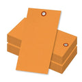 SmartSign (Pack of 100) 6.25 x 3.125 inch “Orange” Blank Tyvek Shipping Tags with Metal Eyelets, Size #8, 8 mil Thick Tyvek, Made in USA