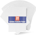 PSLER 30PCS White Carbon Transfer Paper for Wood Burning Craft, Paper, Canvas and Other Art Craft Surfaces A4 Size 8.27 X 11.81 Inch