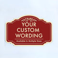 Custom Decorative Outdoor Metal Sign - Personalized Aluminum Driveway Sign, Waterproof, Made in USA - Design 2 Red Brick 36x24 In