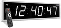 Ivation Oversized 36" Large Digital LED Clock | Big Digital Clock w/Multi-Function Display – Stopwatch, Timer, Alarms, Temp & Date | 6 Brightness Levels, Time Memory & Remote (White)