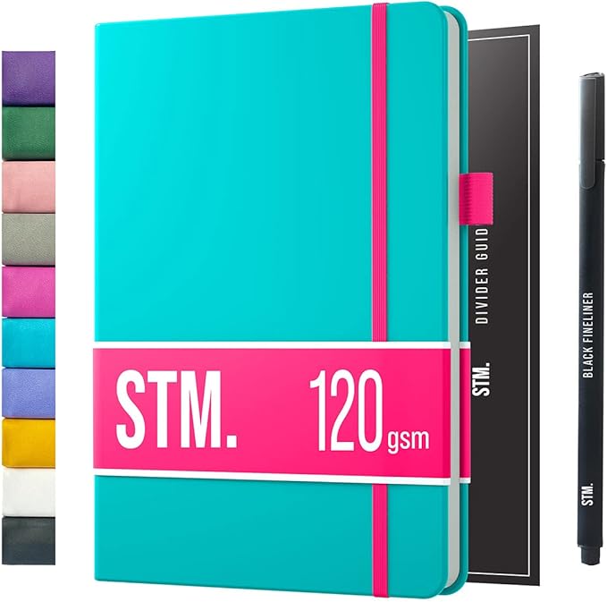 Bullet Dotted Journal Dot Grid Notebook | B5 Daily Journaling Notebooks for Personal Writing, Work, Women | 120gsm Thick Paper, Hard cover, Lay Flat Binding | B5 < 8.5 x 11 Cuaderno Libretas de apuntes