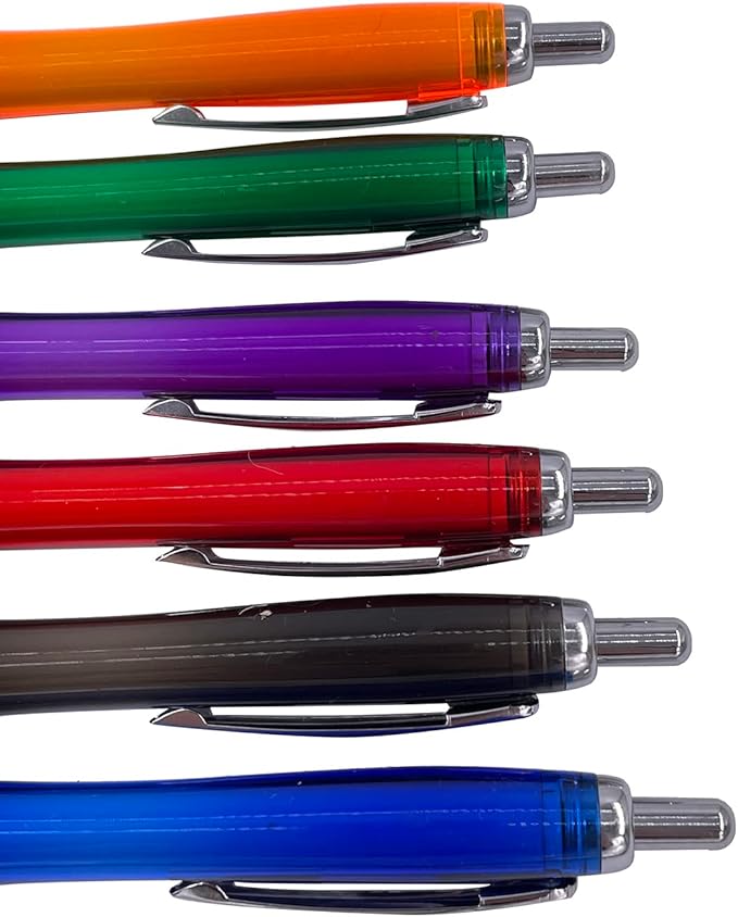 HEYZARDA Personalized Pens with Name Custom Text Logo Retractable Customized Ballpoint Pens for Church Office Business 100 Pcs, Purple