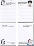 DUGUTUL 4 Funny Novelty Memo Pads,4 x 5.5 in(10x14cm),200 sheets,Coworker Gifts for Women,Funny Notepads for Office,Women Office Note Pad,Perfect Novelty gift for Boss,Coworker,Friend or Family(A)