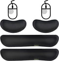 VAGAU Premium Keyboard Wrist Rest and Mouse Pad Wrist Support, Ergonomic Memory Foam Set for Office, Laptop, Mac, Computer and Gaming, Comfortable Typing &Wrist Pain Relief (2 Pack)