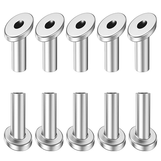 BLIKA 40 Pack 25 30 35 Degree 1/8" to 3/16" Angle Beveled Protector Sleeves for Stair Cable Railing, T316 Stainless Steel, Cable Railing Hardware Kit 30 Degree Angle Protector Sleeves for Wood Post