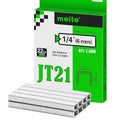 meite JT21 Staples, 1/4 Inch Galvanized Fine Wire Staples for Staple Gun - 7/16" Crown JT21 Staple Refill, Ideal for Upholstery, Crafts, Furniture (10 Packs)