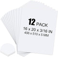 ToLanbbt 12 Pack White Foam Board, 16 x 20 x 3/16" Thick Foam Core Acid Free Poster Foamboard for Art Craft Projects, Painting, Displaying, Signage, Wedding, School