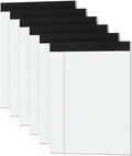 White Legal Pads 8.5 x 11 Writing Note Pads 9/32'' College Ruled & Double-Sided Printing - 30 Sheets Premium Thick Paper - 38 Lines Perforated Notepads 8.5 x 11'' 6 Pack for Office, Homework
