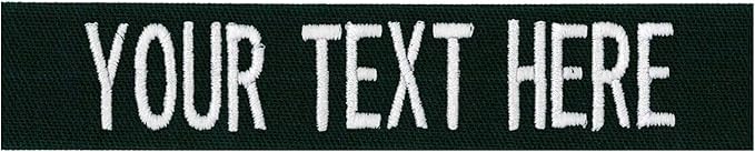 Custom Uniform Name Tapes Solid Colors. Made in The U.S.A. Ships Under 24 Hours. Hunter Green Fabric, 4 Inch Sew on