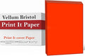 Print It - Vellum Bristol Colored Cardstock Cover Paper, 67 Lb, 8.5" X 11”, Heavyweight Colored Cardstock for Crafts, School, Invitations, And Office Use - Decoration Drawing 2000/Case-Red