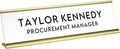 Custom Engraved Desk Plate | Personalized with your Name and Title | Perfect Decor for Office, Business, or Home | Multiple Font and Color Options | 2x8" or 2x10" (White w/Black Letters, 2x10")
