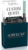 Custom Acrylic Sign Personalized, Custom Desk Name Plate, 18 Styles, (4"x4"), With Gift Box, USA Made by Acryluxe. (Holman)