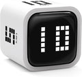 Rotating Productivity Timer 5, 10, 30, 60 Minutes Preset, Desk Cube w/Gravity Sensor for ADHD, Mute Functions, Ideal for Work, Study, Kitchen, Back to School (White)