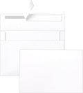 Silunkia 100 Packs Blank White Note Cards and Envelopes 4 x 6 Heavyweight Single Panel Cardstock and A4 Envelopes Printable Self Seal for Greeting Cards, Wedding Invitations, Baby Showers